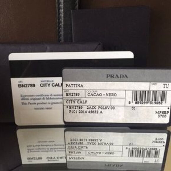 PRADA BN2789 City Calf tote - Picture 3 of 5